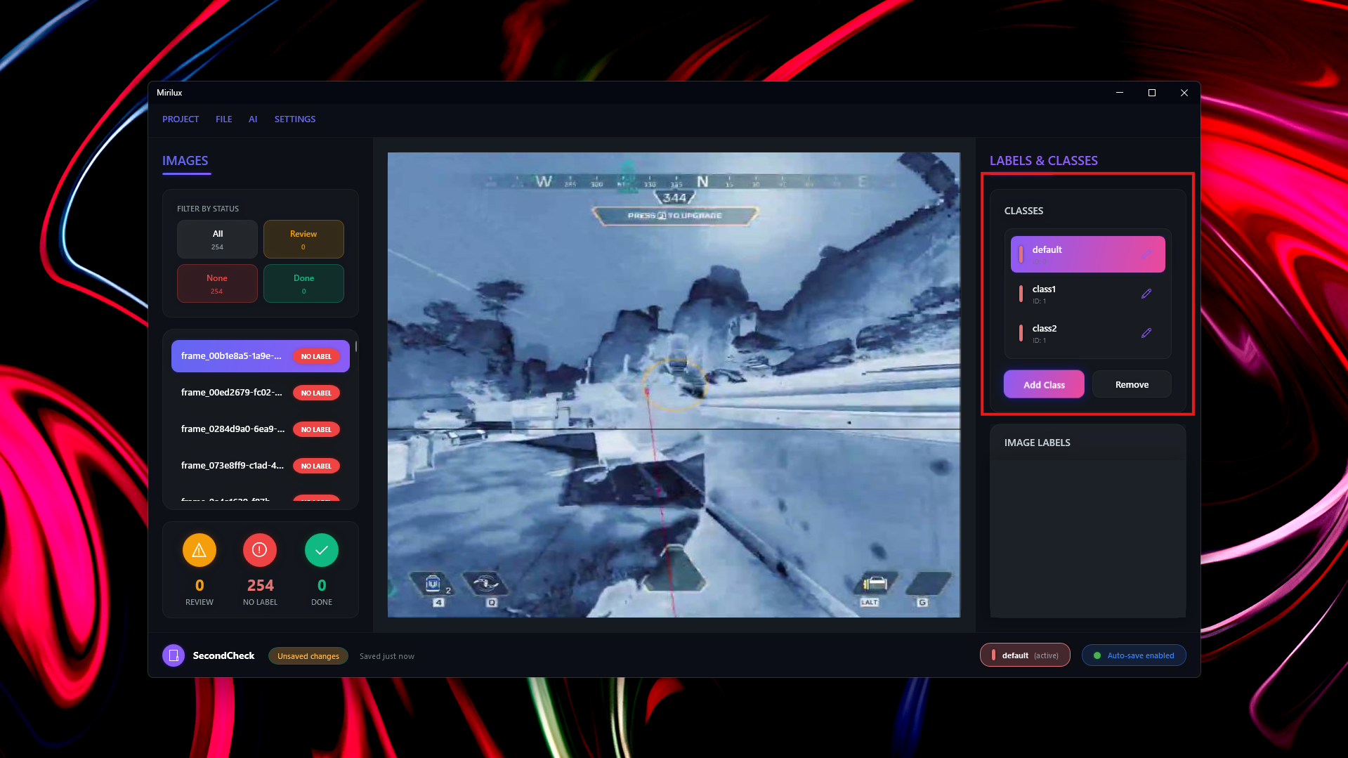 Class management view