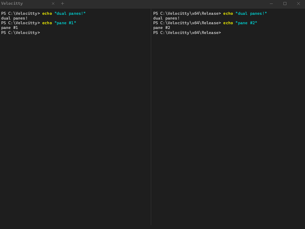 Velocitty Pane Splitting