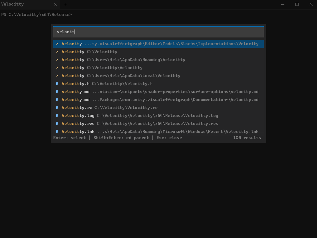 Velocitty File Search